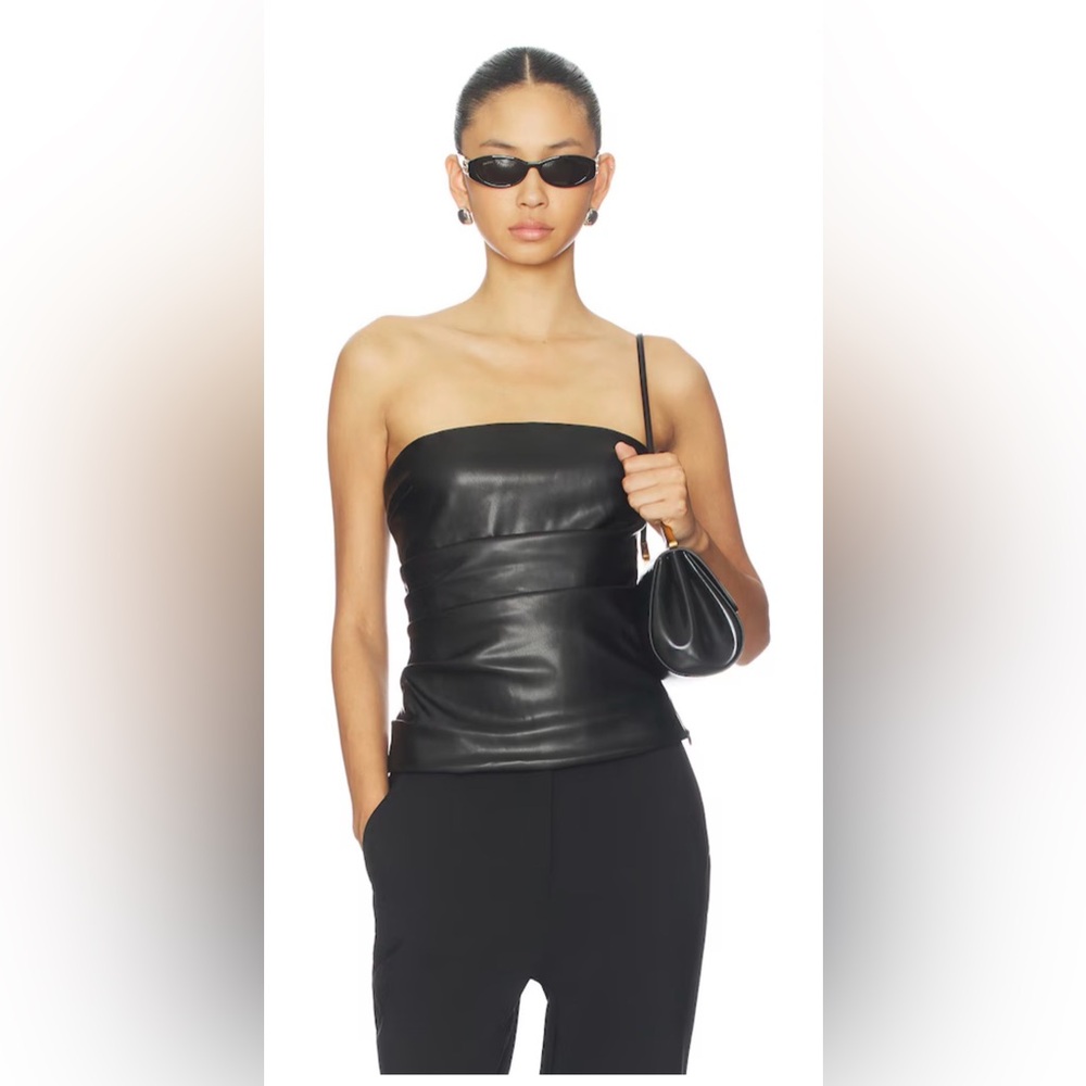 Leynia Faux Leather Top